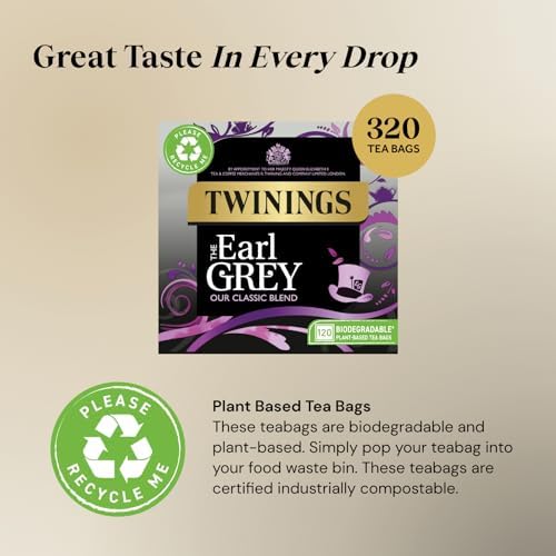 Twinings Earl Grey 320 Tea Bags (Multipack of 4 x 80 Bags)