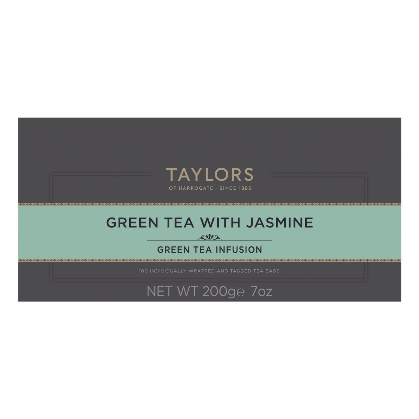 Taylors of Harrogate Green Tea with Jasmine, 100 Tea Bags (Pack of 1, Total 100 Teabags)