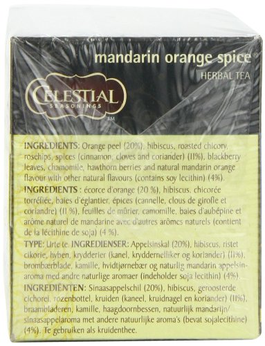 Celestial Seasonings Mandarin Orange Spice Herbal Tea, 47g