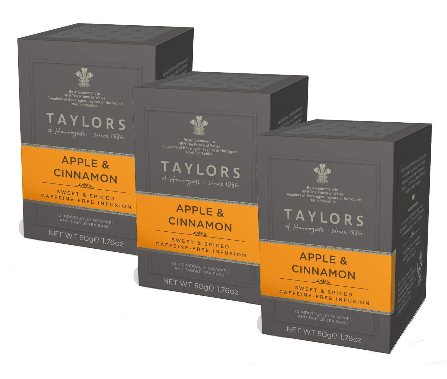 Taylors of Harrogate Apple & Cinnamon Tea, Pack of 3 x 20