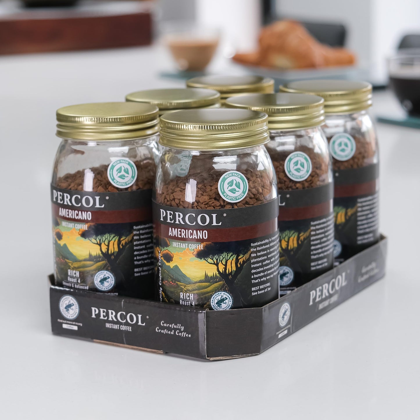 PERCOL Americano Instant Coffee (6x100g)