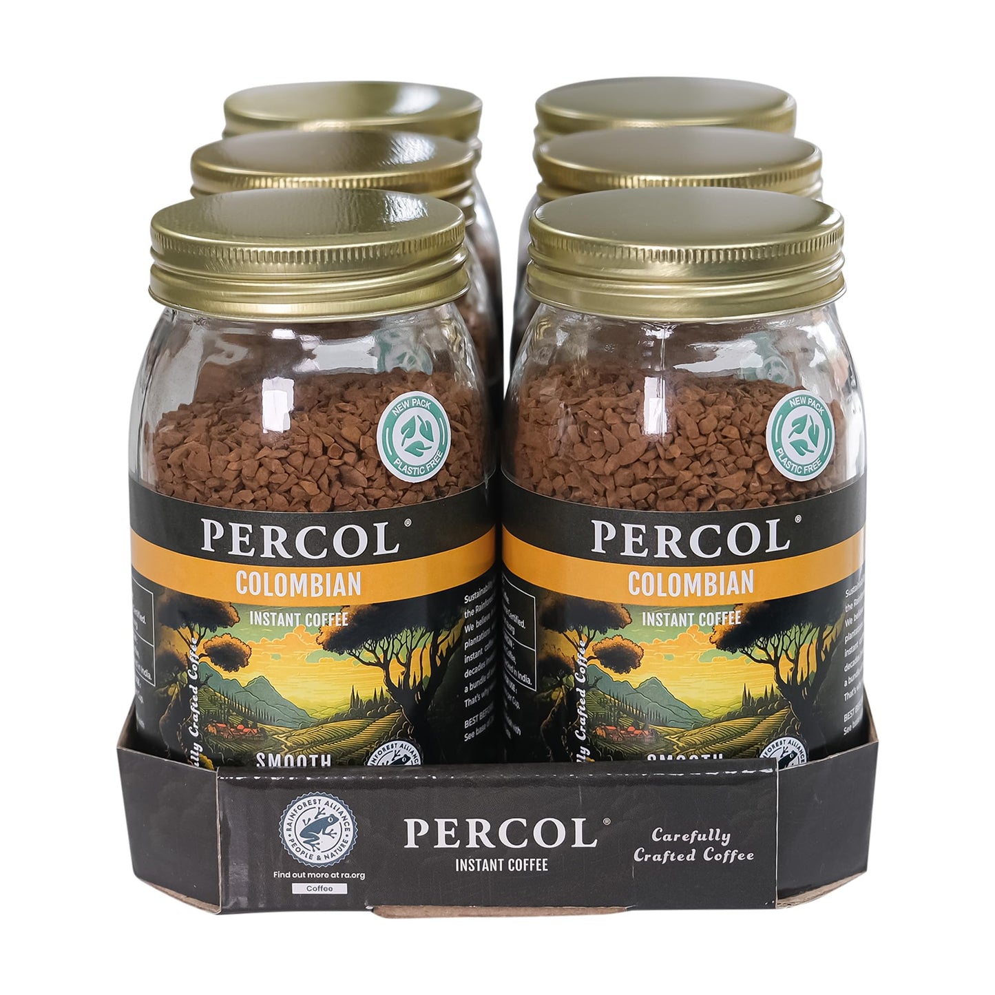 Percol - Smooth Colombian Instant Coffee (6x100g)