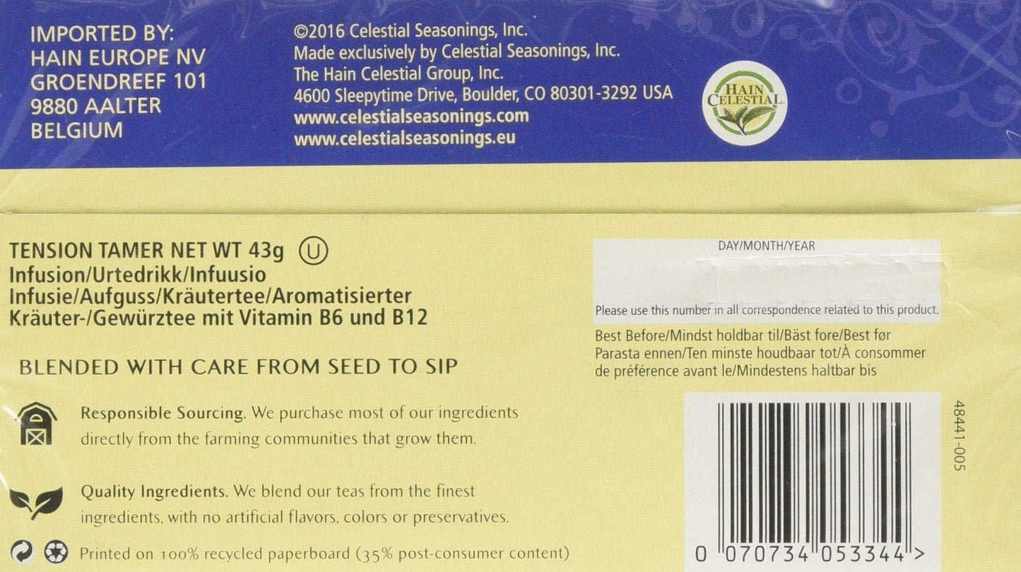 CELESTIAL SEASONINGS - NATURAL Tension Tamer 43g (PACK OF 1)