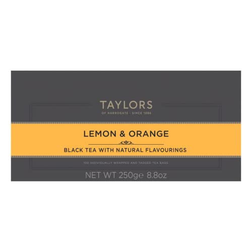 Taylors of Harrogate Lemon & Orange Tea Bags - 100 Wrapped Bags