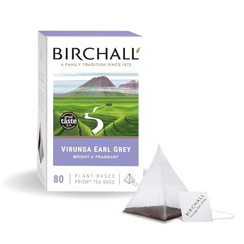 Birchall Tea, Virunga Earl Grey Tea - 80 Plant-Based Prism Tea Bags