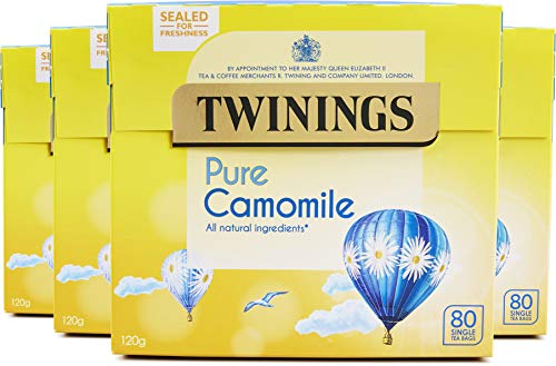 Twinings Pure Camomile Flavoured Tea - 320 BiodegradableTea Bags (Multipack of 4 x 80 Bags)