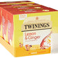 Twinings Lemon and Ginger Flavoured Tea -320 Biodegradable Bags (Multipack of 4 x 80)