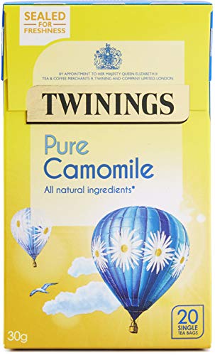 Twinings Pure Camomile Flavoured Tea - 80 Biodegradable Tea Bags (Multipack of 4 x 20 Bags)