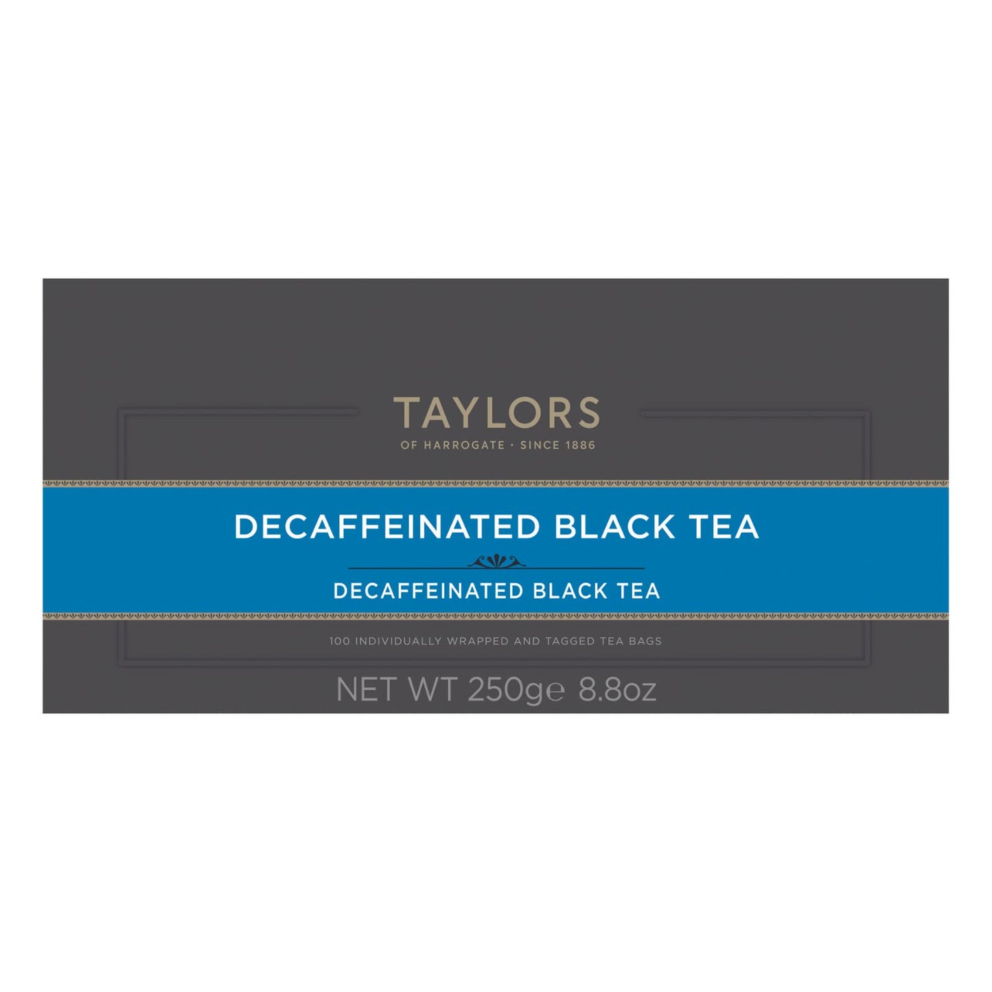 Taylors of Harrogate Decaffeinated Breakfast, 100 Tea Bags (Pack of 1, Total 100 Teabags)