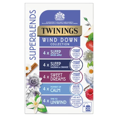 Twinings Wind Down Collection Tea Selection, 20 Mixed Tea Bags