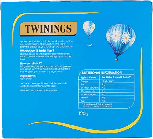 Twinings Pure Camomile Flavoured Tea - 320 BiodegradableTea Bags (Multipack of 4 x 80 Bags)