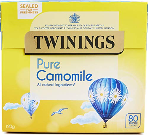 Twinings Pure Camomile Flavoured Tea - 320 BiodegradableTea Bags (Multipack of 4 x 80 Bags)