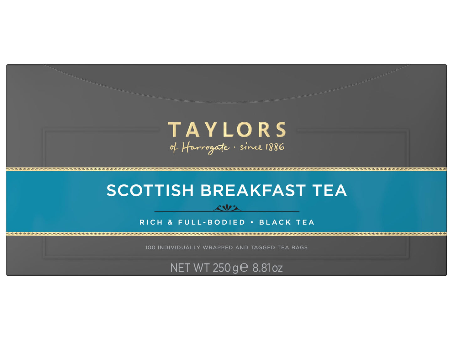 Taylors of Harrogate Scottish Breakfast Tea, (Pack of 1, Total 100 Teabags)
