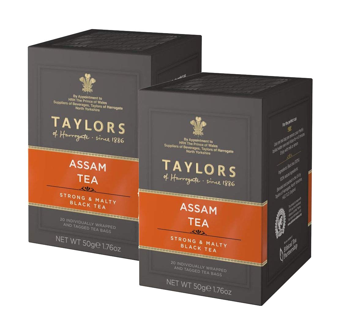 Taylors Assam Tea Strong & Malty Black Tea, Pack of 2 x 20 Tea Bags