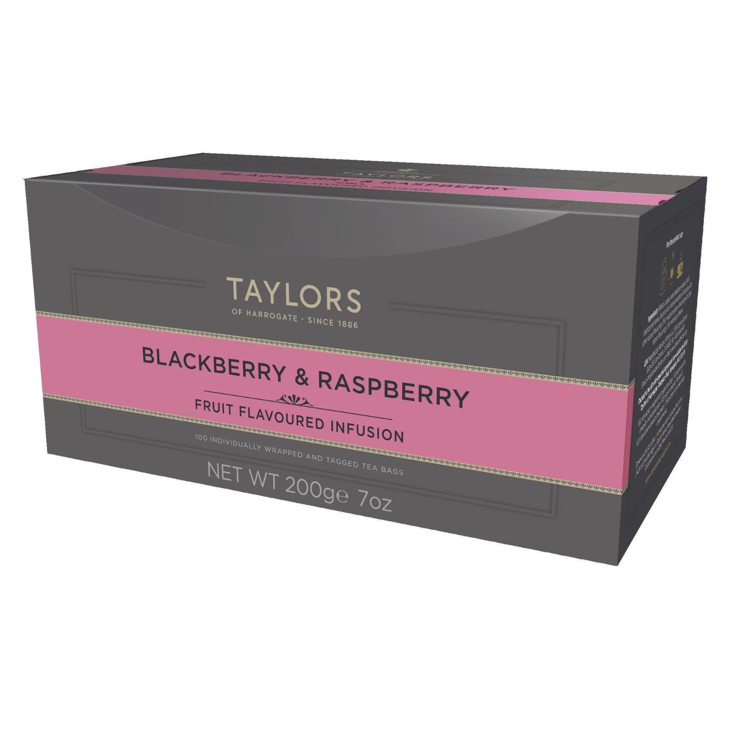Taylors of Harrogate BlackBerry and Raspberry, 100 Tea Bags (Pack of 1, Total 100 Teabags)