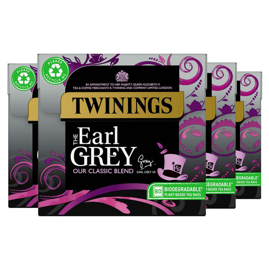 Twinings Earl Grey 320 Tea Bags (Multipack of 4 x 80 Bags)