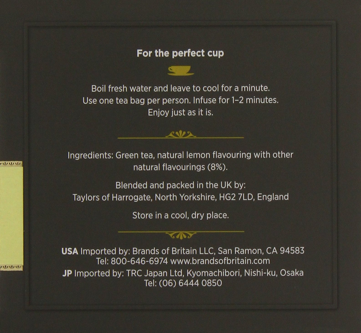 Taylors of Harrogate Green Tea with Lemon, 100 Tea Bags (Pack of 1, Total 100 Teabags)