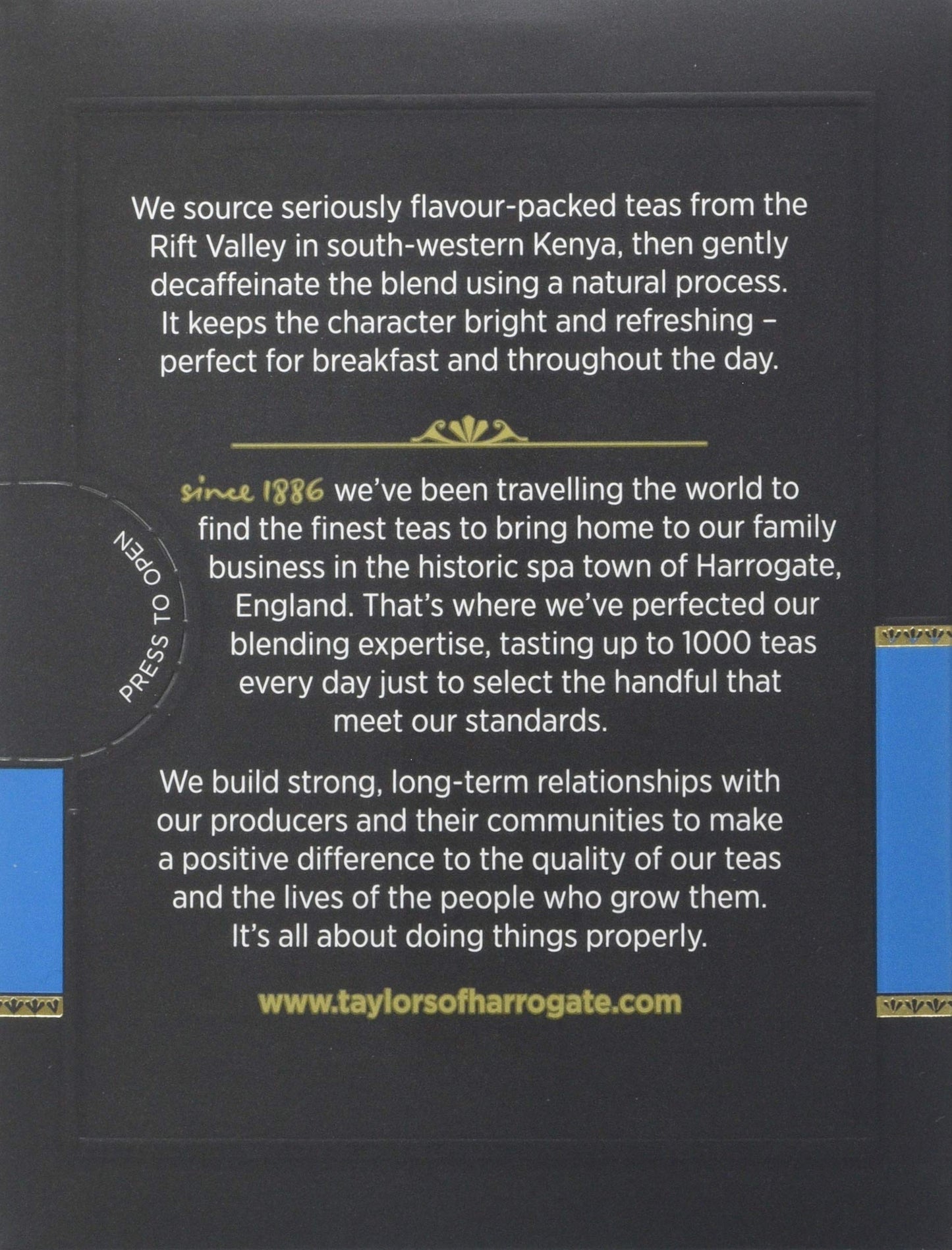 Taylors of Harrogate Decaffeinated Breakfast Tea Bags, Pack of 20