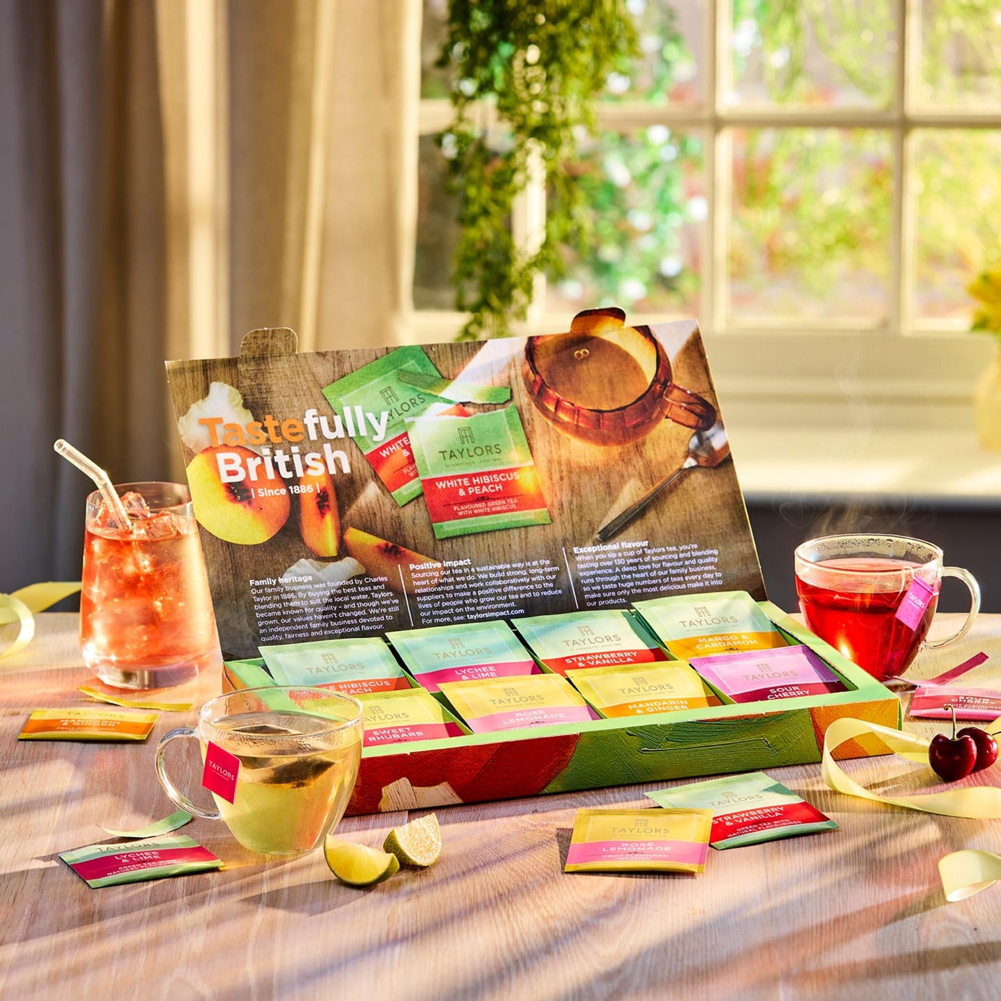 Taylors of Harrogate Assorted Green Teas and Fruit Infusions Selection Gift Box, 8 Flavours (Total of 48 Tea Bags)