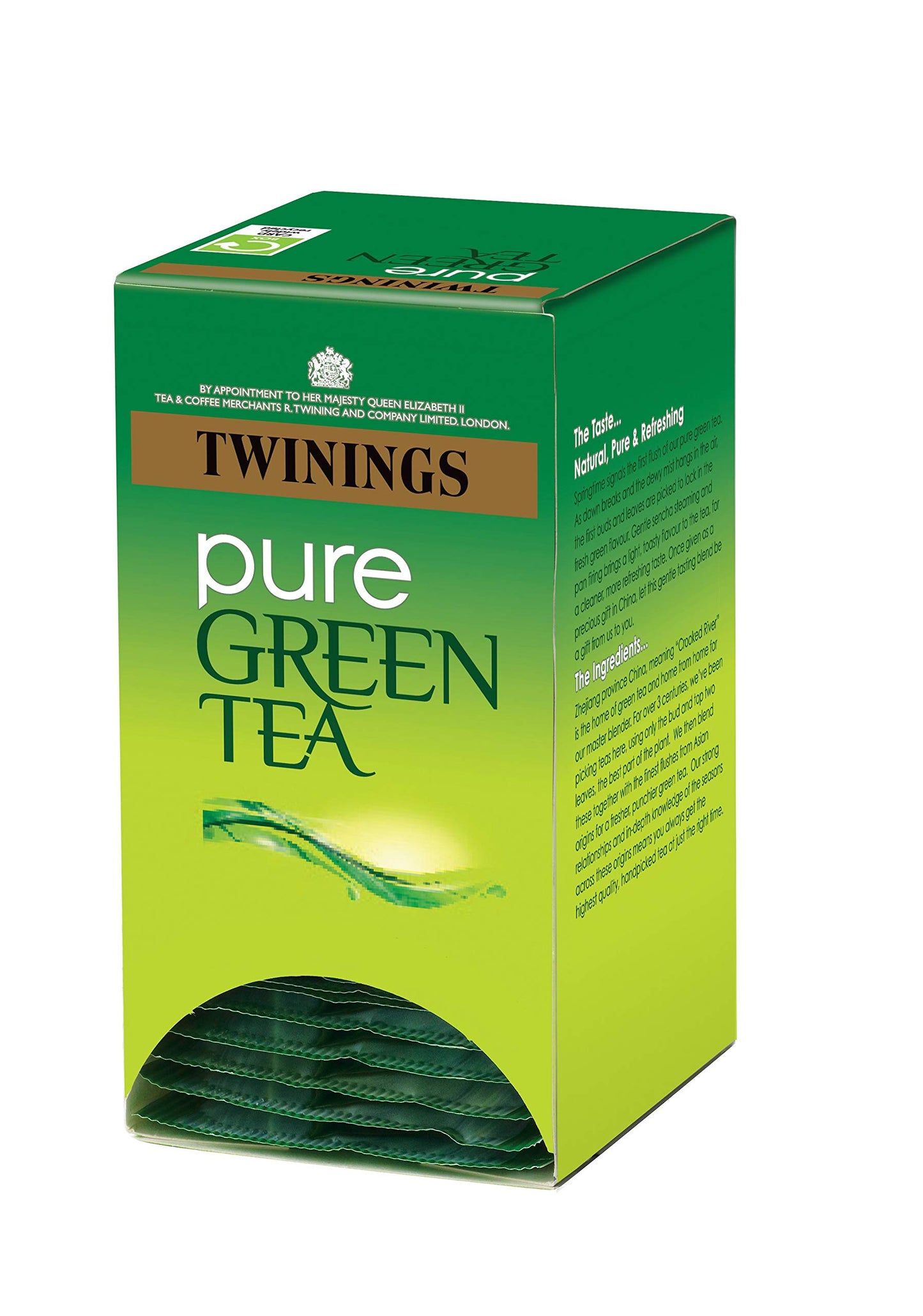 Twinings Pure Green Envelopes, 20 Teabags