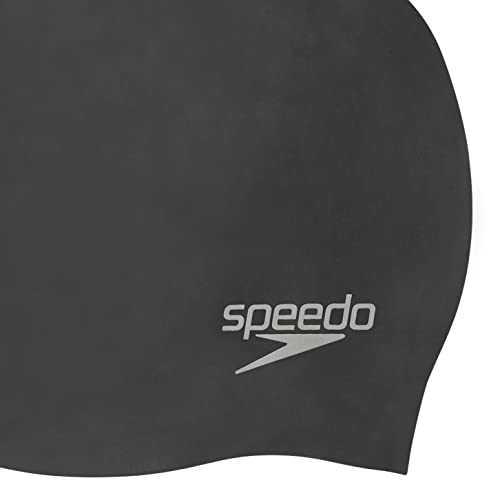 Speedo Plain Moulded Silicone Swim Cap and Biofuse 2.0 Swimming Goggles