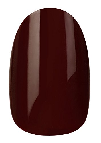 Elegant Touch Colour False Nails, Garnet, Oval Shape, 24 Nails with Glue included