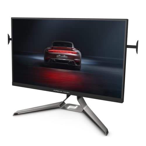 AOC AGON Porsche Design PD32M - 32 Inch 4K UHD Monitor, 144Hz, IPS, 1ms GTG, Light FX, Mini LED UHD, Speakers (3840 x 2160 @ 144Hz, HDR 1400, HDMI 2.1 / USB-C 3.2 / DP 1.4)