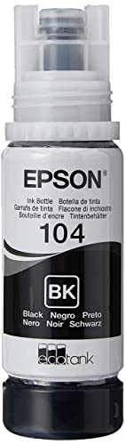 Epson EcoTank 104 Black Genuine Ink Bottle,Single