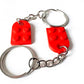 LEGO Red Love Heart Keychain Keyring Valentines Birthday Gift