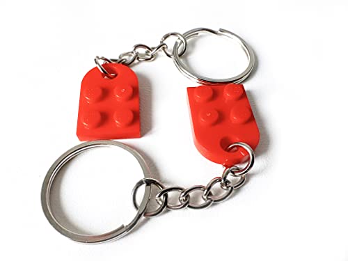 LEGO Red Love Heart Keychain Keyring Valentines Birthday Gift