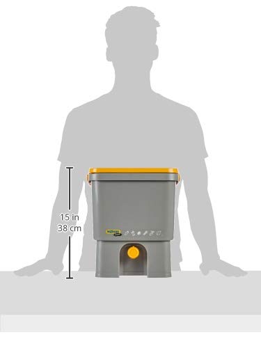 Hozelock 4193 0000 Bokashi Composter with 1Kg of Bran, Grey, 16L