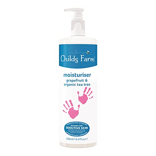 Childs Farm | Kids Moisturiser 500ml | Grapefruit & Organic Tea Tree | Soothes & Hydrates | Suitable for Dry, Sensitive & Eczema-prone Skin