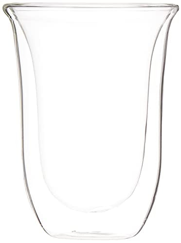 Delonghi 5513214611 Latte Macchiato Thermo Glasses - Pack of 2,Transparent