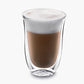 Delonghi 5513214611 Latte Macchiato Thermo Glasses - Pack of 2,Transparent