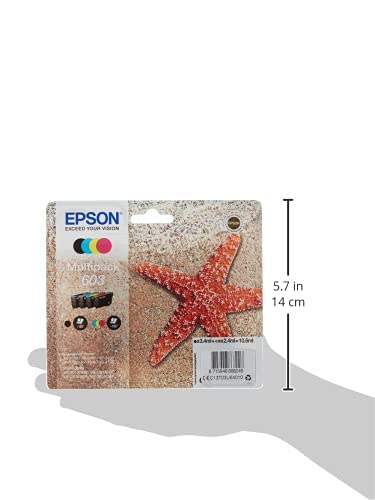 Epson 603 Starfish Genuine , 4-Colours Multipack Ink Cartridges