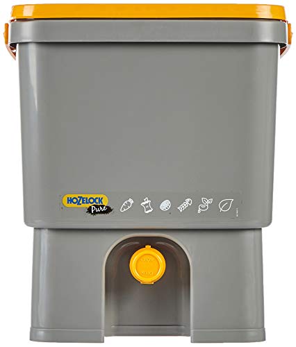 Hozelock 4193 0000 Bokashi Composter with 1Kg of Bran, Grey, 16L