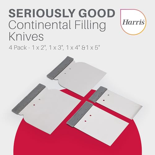 Harris Seriously Good Continental Filling Knives 4 Pack 102064328, 1 x 2", 1 x 3", 1 x 4",1 x 5"