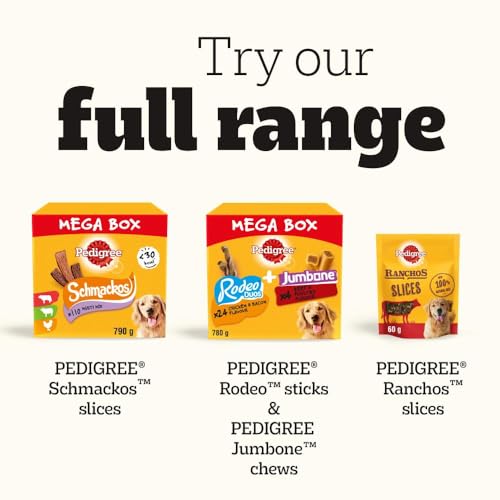 Pedigree Tasty Bites - Dog Treats Chewy Slices with Beef 155 g (Pack of 8)