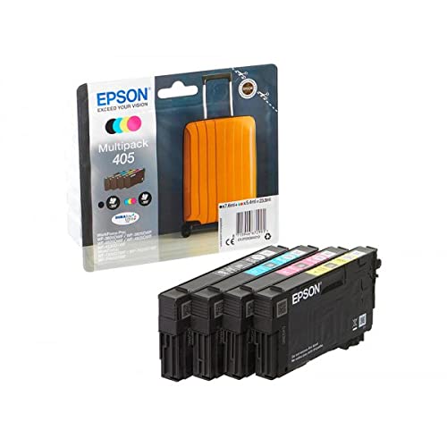 Epson 405 Suitcase Genuine Multipack, 4-colours Ink Cartridges, DURABrite Ultra Ink