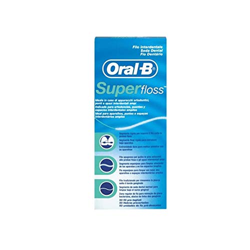 Oral B SuperFloss Super Dental Floss for Braces Bridges