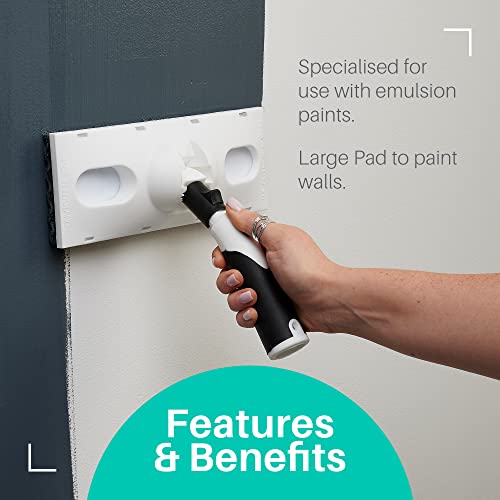 Harris Seriously Good Walls & Ceilings Paint Pad Set | Handle, Large Corner Edging Window, Extended Sash Pad & Tray | Cutting in | 9"