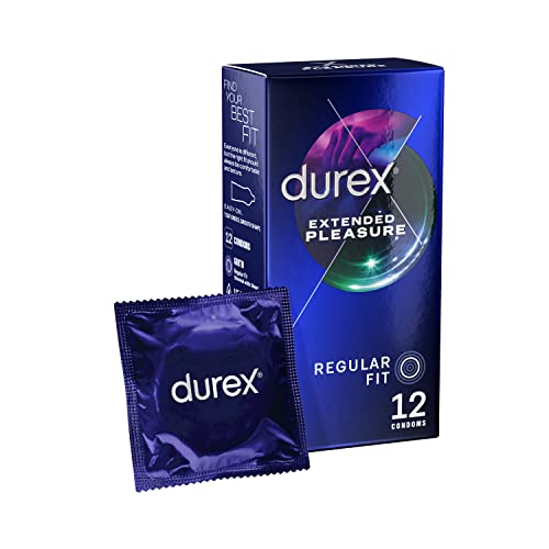 Durex Extended Pleasure Condoms, 12 Count (Pack of 1)