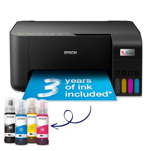 Epson EcoTank ET-2810 A4 Multifunction Wi-Fi Ink Tank Printer, With Up To 3 Years Of Ink Included