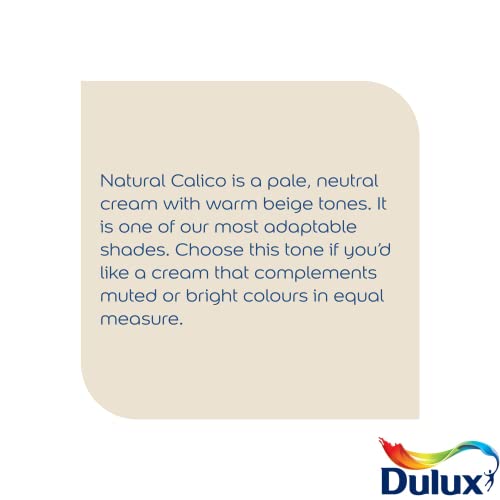 Dulux Matt Emulsion Paint For Walls And Ceilings - Natural Calico 5 Litres