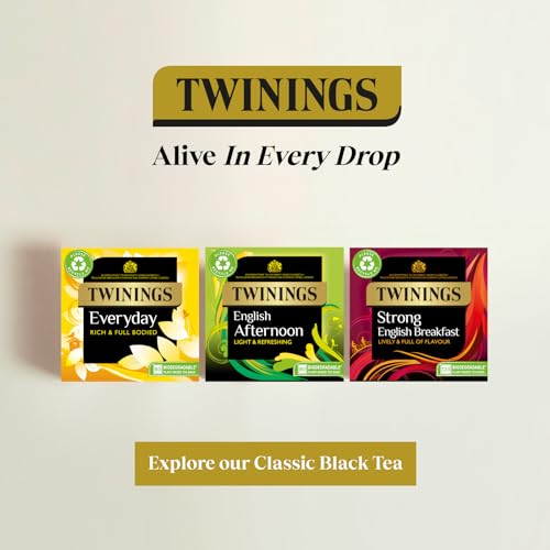 Twinings English Breakfast Tea | Golden, Well Rounded & Full Bodied Black Tea | Multipack Bulk Buy, 320 (4 x 80) Biodegradable Tea Bags