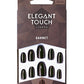 Elegant Touch Colour False Nails, Garnet, Oval Shape, 24 Nails with Glue included
