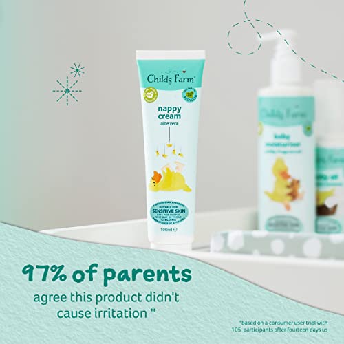 Childs Farm | Baby Nappy Cream 100ml | Aloe Vera | Suitable Newborns With Dry, Sensitive & Eczema-prone Skin