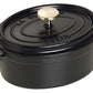 Staub Cast Iron Roaster/Cocotte, Oval 15 cm, 0.6 L, Black