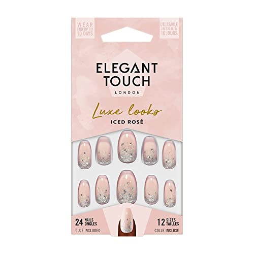 Elegant Touch Luxe Looks Nails Iced Rose’