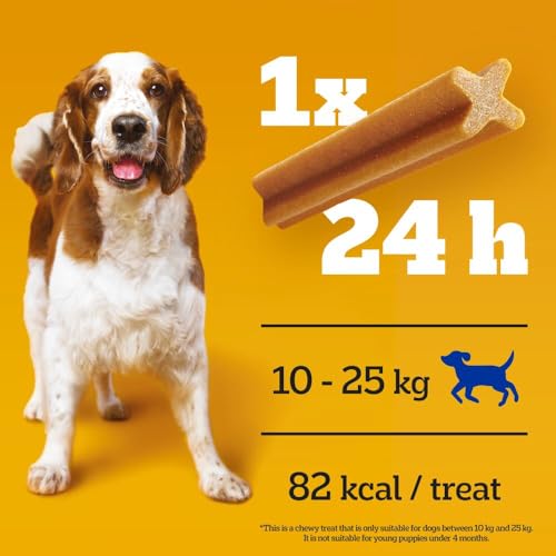 Pedigree DentaStix 112 Sticks Functional Snacks, Daily Dental Chews for Medium Dogs (10 - 25 kg), Megapack